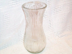 Hoosier vase, clear glass