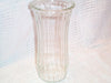 Hoosier vase, clear glass with straight sides