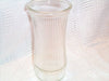 Hoosier clear glass vase, small straight ridges